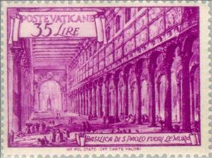 Stamp, St. Paul, Vatican City,  , Buildings, Churches - Cathedrals - Basilicas - Chapels
