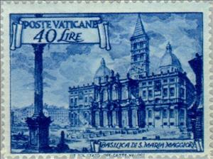 Stamp, Saint Maria Maggiore, Vatican City,  , Buildings, Churches - Cathedrals - Basilicas - Chapels