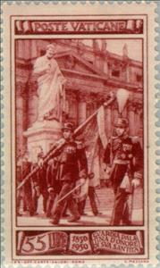 Stamp, Parade of the Palatine Guard, Vatican City,  , Buildings, Churches - Cathedrals - Basilicas - Chapels, Anniversaries and Jubilees