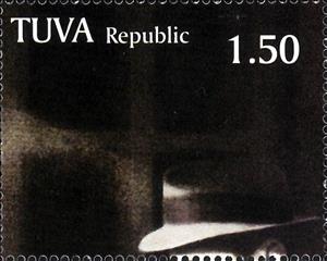 Stamp, Hollywood Stars Diner Scene, Russia, Tuva,  , Actors, Famous People