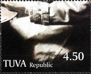 Stamp, Hollywood Stars Diner Scene, Russia, Tuva,  , Actors, Famous People