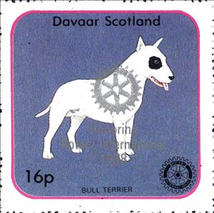 Stamp, Dogs - Honoring Rotary International, Scotland, Davaar Island,  , Animals (Fauna), Dogs, Mammals