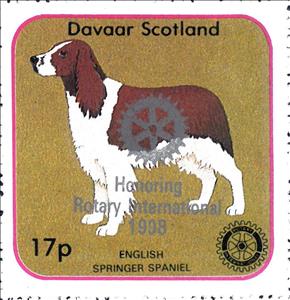 Stamp, Dogs - Honoring Rotary International, Scotland, Davaar Island,  , Animals (Fauna), Dogs, Mammals
