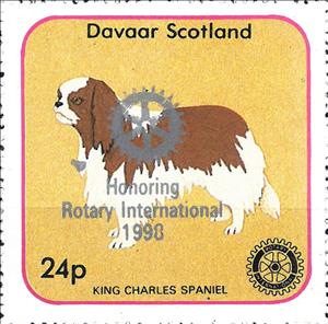 Stamp, Dogs - Honoring Rotary International, Scotland, Davaar Island,  , Animals (Fauna), Dogs, Mammals