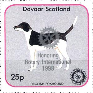 Stamp, Dogs - Honoring Rotary International, Scotland, Davaar Island,  , Animals (Fauna), Dogs, Mammals