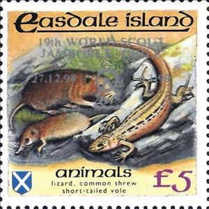 Stamp, 19th World Scout Jamborre Child, Scotland, Easdale Island,  , Animals (Fauna), Scouting