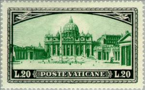 Stamp, St. Peter's Square, Vatican City,  , Buildings, Churches - Cathedrals - Basilicas - Chapels