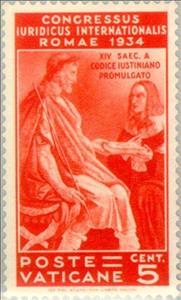 Stamp, Justinian, Vatican City,  , Special Occasions, Conferences
