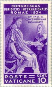 Stamp, Justinian, Vatican City,  , Special Occasions, Conferences