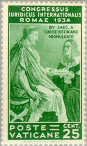 Stamp, Justinian, Vatican City,  , Special Occasions, Conferences