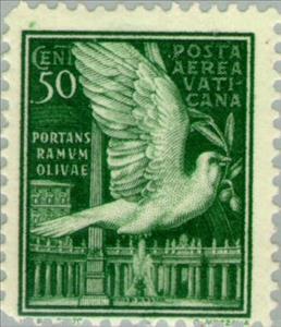 Stamp, Dove with olive branch, Vatican City,  , Biblical Accounts