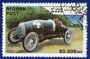 Stamp, Race Car In 1920, Afghanistan,  , Cars, Carsports