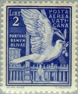 Stamp, Dove with olive branch, Vatican City,  , Biblical Accounts