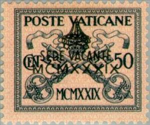 Stamp, Papal coat of arms, Vatican City,  , Special Occasions, Popes