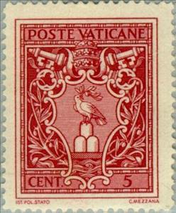 Stamp, Papal coat of arms, Vatican City,  , Coats of Arms