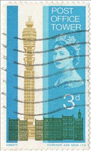 Stamp, Tower and Georgian Building (phosphor), United Kingdom of Great Britain & Northern Ireland,  , Communication, Postal Services, Special Occasions, Towers