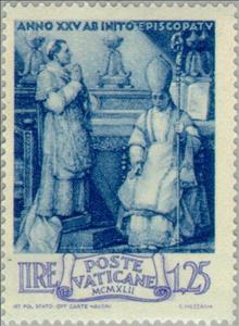 Stamp, Consecration of Eugenio Pacelli, Vatican City,  , Popes, Anniversaries and Jubilees