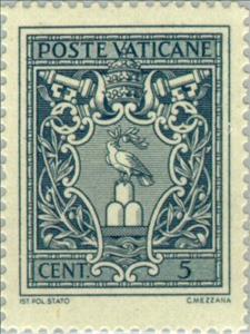 Stamp, Papal coat of arms, Vatican City,  , Coats of Arms