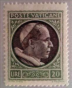 Stamp, Pope Pius XII, Vatican City,  , Popes