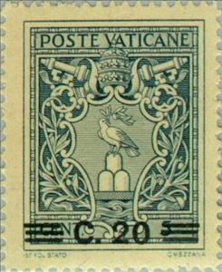 Stamp, Overprint new values, Vatican City,  , Coats of Arms