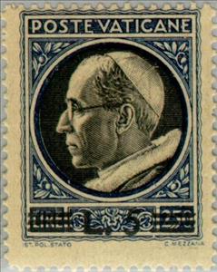 Stamp, Overprint new values, Vatican City,  , Popes