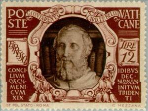 Stamp, Cardinal G.Contarini, Vatican City,  , Famous People, Commemoration, Popes, Clergy
