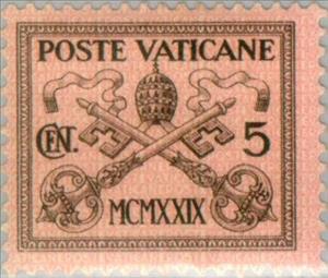 Stamp, Papal coat of arms, Vatican City,  , Coats of Arms