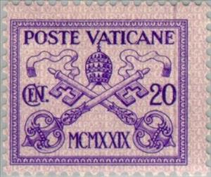 Stamp, Papal coat of arms, Vatican City,  , Coats of Arms
