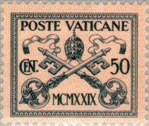 Stamp, Papal coat of arms, Vatican City,  , Coats of Arms