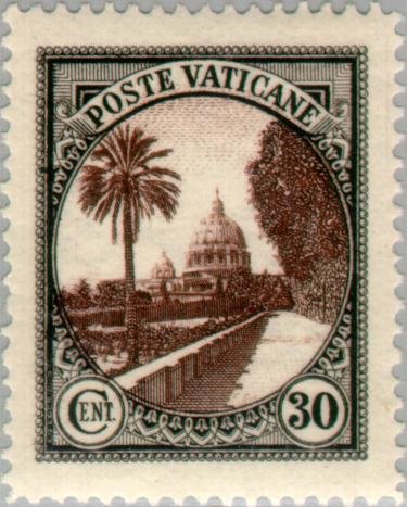St. Peter's Church seen from the gardens of the Vatican