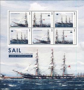 Mini Sheet, Clipper Ships - Loch Vennachar, Burundi,  , Sailing Ships, Ships