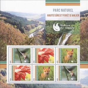 Mini Sheet, Natural Parks - Upper Sure Anlier Forest, Burundi,  , Animals (Fauna), Flowers, Foxes, Insects, Plants (Flora), Snails and Slugs
