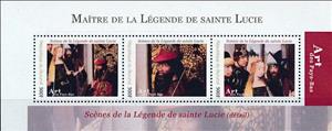 Mini Sheet, Paintings - Master of the Legend of Saint Lucy, Burundi,  , Paintings, Saints