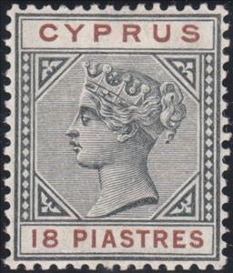 Stamp, Queen Victoria, Cyprus,  , Heads of State, Queens