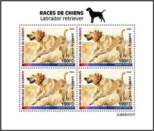 Souvenir Sheet, Labrador Retriever, Djibouti,  , Animals (Fauna), Dogs