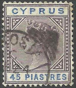 Stamp, Queen Victoria, Cyprus,  , Heads of State, Queens