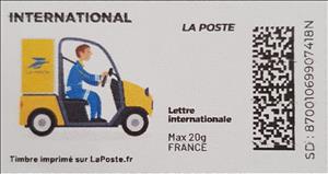 Stamp, Electric Post Quad, France,  , Postal Traffic, Vehicles