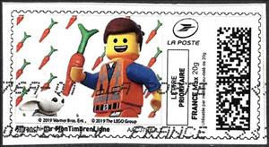 Stamp, Lego Emmet with Carrots, France,  , Movies, Toys