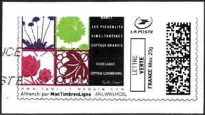 Stamp, Les Pissenlits, Restaurant, Nancy, France,  , Advertisements, Flowers, Restaurants