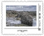 Stamp, Megaliths. Petit Rohu Alignement, Saint Pierre Quiberon, France,  , Coastal Areas, Historic Sites, Islands, Rocks, Stones, UNESCO World Heritage Sites