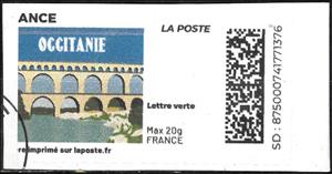 Stamp, Occitanie. Redesign without laposte logo, France,  , Aqueducts, Bridges