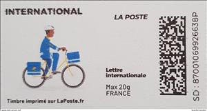 Stamp, Post Bike, France,  , Bicycles, Postal Traffic