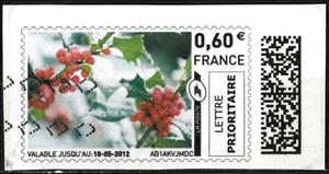 Stamp, Red Berries, France,  , Fruits and Berries, Plants (Flora)