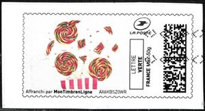Stamp, Round Candy Lollipops, France,  , Candy