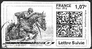 Stamp, Show Jumping, France,  , Animals (Fauna), Equestrianism and horse riding, Horses, Mammals, Sports
