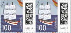 Stamp, Letters as Ship, Germany, Federal Republic,  , Letters (Alphabet), Sailing Ships, Ships