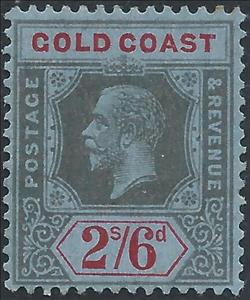 Stamp, King George V - Die II, Gold Coast,  , Crowns and Coronets, Famous People, Heads of State, Kings, Men, Royalty