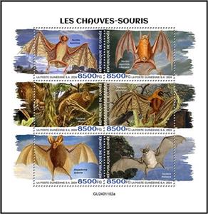 Mini Sheet, Bats, Guinea,  , Animals (Fauna), Bats