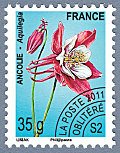 Stamp, préoblitéré - Flore:Ancolie (Aquilegia), France,  , Flowers, Plants (Flora)