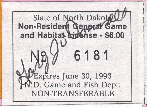 Non-Resident General Game and Habitat License